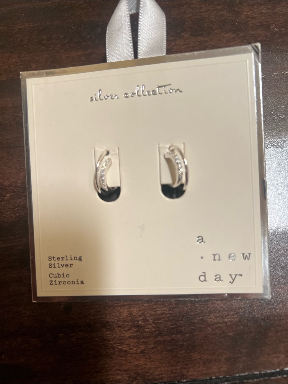 Target Silver Twisted Huggie Earrings